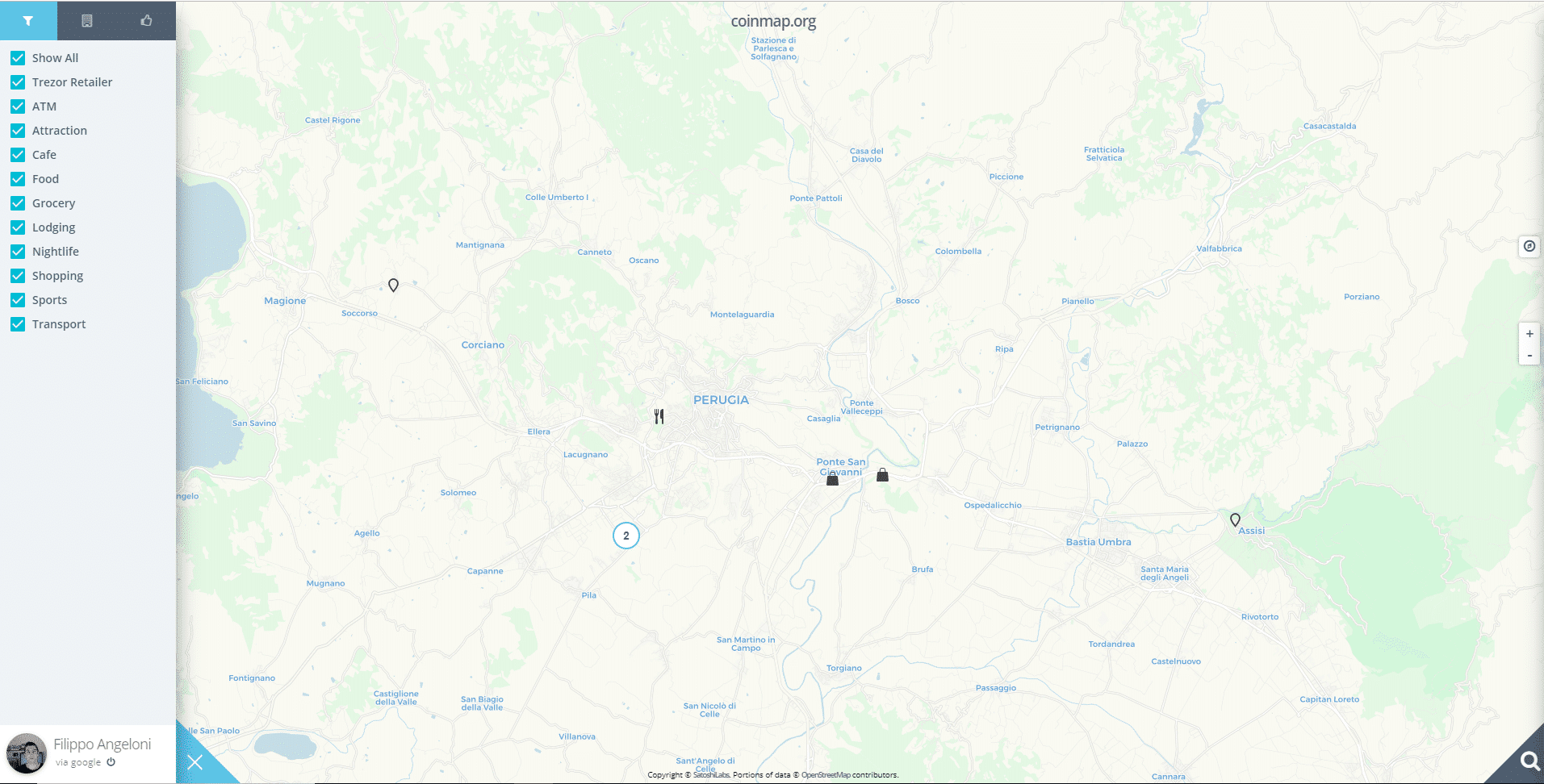 coinmap aggiungere la tua attività