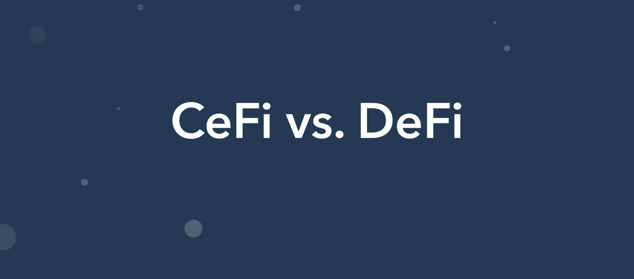 cefi vs defi differenze